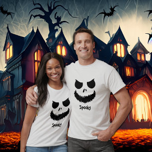 Camiseta Halloween de dos caras y dos caras espeluznantes