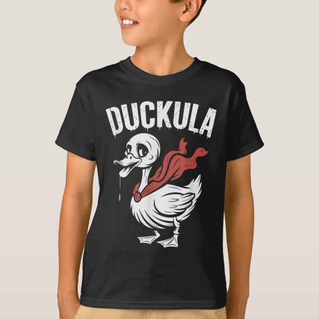 Camiseta Halloween de Duckula Funny Vampire Duck (Anverso)