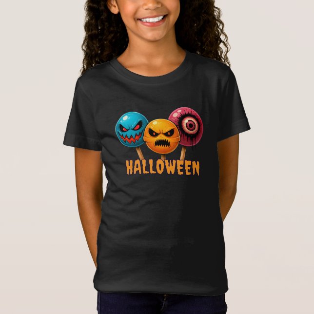 Camiseta Halloween de dulces siniestros (Anverso)