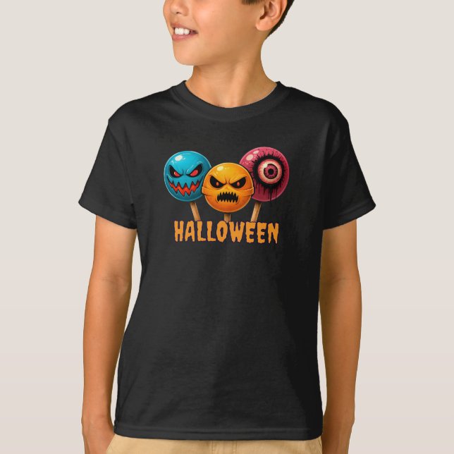Camiseta Halloween de dulces siniestros (Anverso)