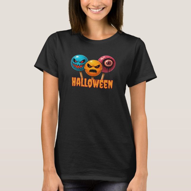 Camiseta Halloween de dulces siniestros (Anverso)