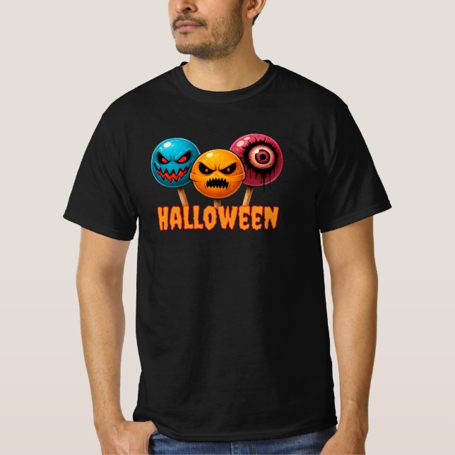Camiseta Halloween de dulces siniestros (Anverso)