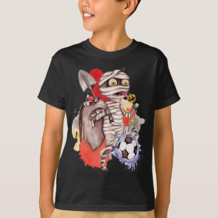 Camiseta Halloween de fútbol obsesionado con objetivo: Hall