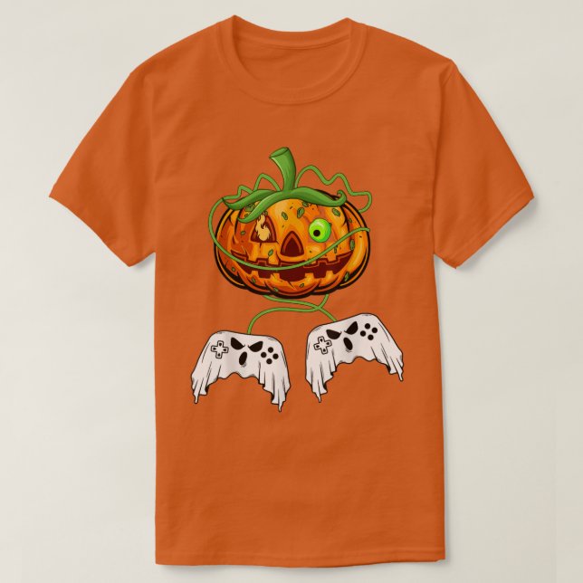 Camiseta Halloween de gamer para niños hombres para disfraz (Diseño del anverso)