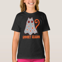 Camiseta Halloween de gatito Groovy Ghost de temporada espe