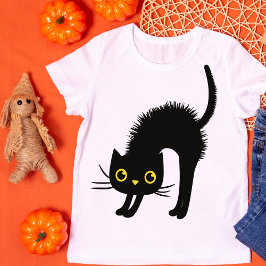 Camiseta Halloween de gato negro adorable