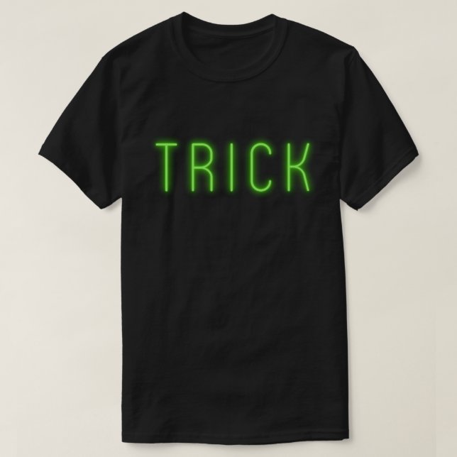 Camiseta Halloween de Green Trick brillante (Diseño del anverso)