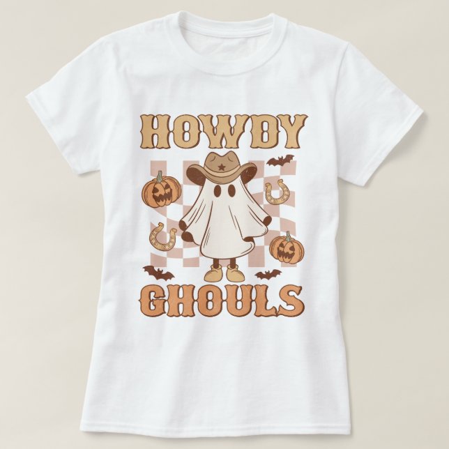 Camiseta Halloween de Howdy Ghouls (Diseño del anverso)