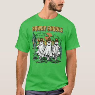 Camiseta Halloween de Howdy Ghouls, recuento occidental de 