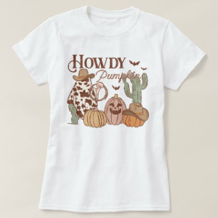 Camiseta Halloween de Howdy Pumpkin de Western Country