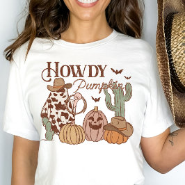 Camiseta Halloween de Howdy Pumpkin de Western Country