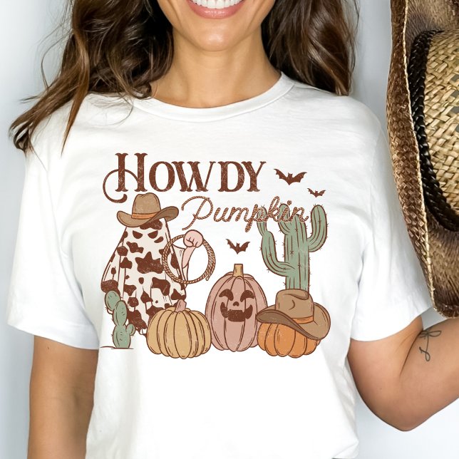 Camiseta Halloween de Howdy Pumpkin de Western Country (Subido por el creador)