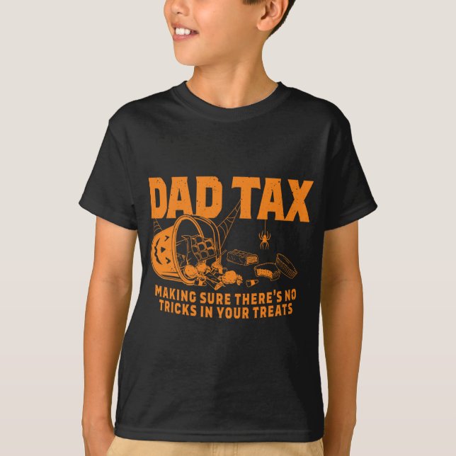 Camiseta Halloween de Impuestos a Papás Graciosos (Anverso)