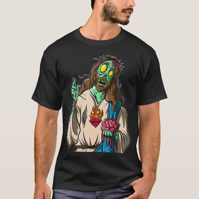 Camiseta Halloween de Jesús Zombie (Anverso)