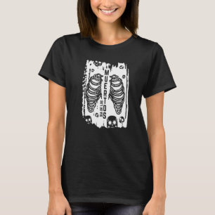Camiseta Halloween de la Cabina de Esqueleto Dia De Los Mue