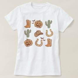 Camiseta Halloween de la Calabaza de Bota de Bote del País