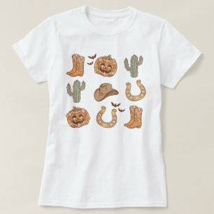 Camiseta Halloween de la Calabaza de Bota de Bote del País 