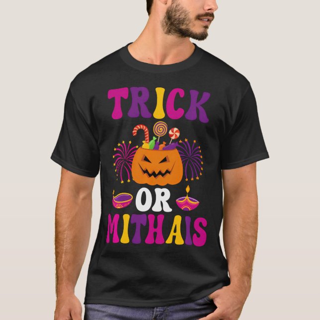 Camiseta Halloween De La Calabaza De Halloween Diwali Y Cos (Anverso)