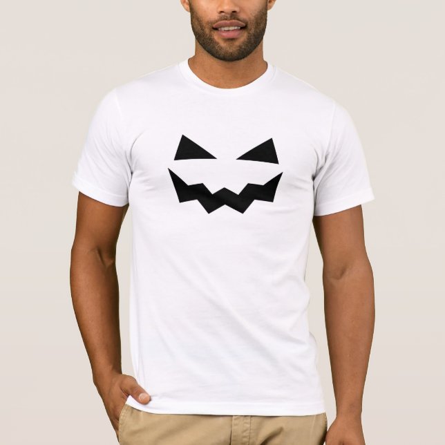 Camiseta Halloween de la cara de calabaza (Anverso)