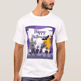 Camiseta Halloween de la casa embrujada y brillante