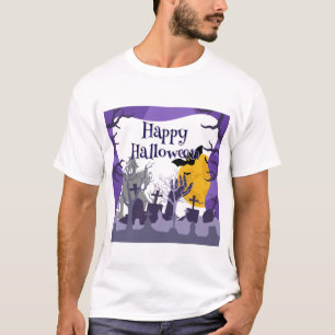 Camiseta Halloween de la casa embrujada y brillante