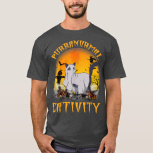 Camiseta Halloween De La Catividad Purranormal, Gato En Fan