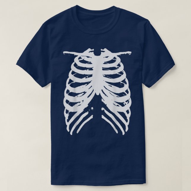 Camiseta Halloween de la cinta de esqueletos  (Diseño del anverso)