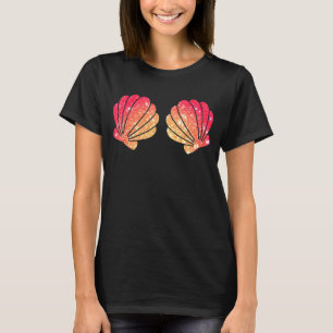 Camiseta Halloween de la concha de marihuana de la sirena