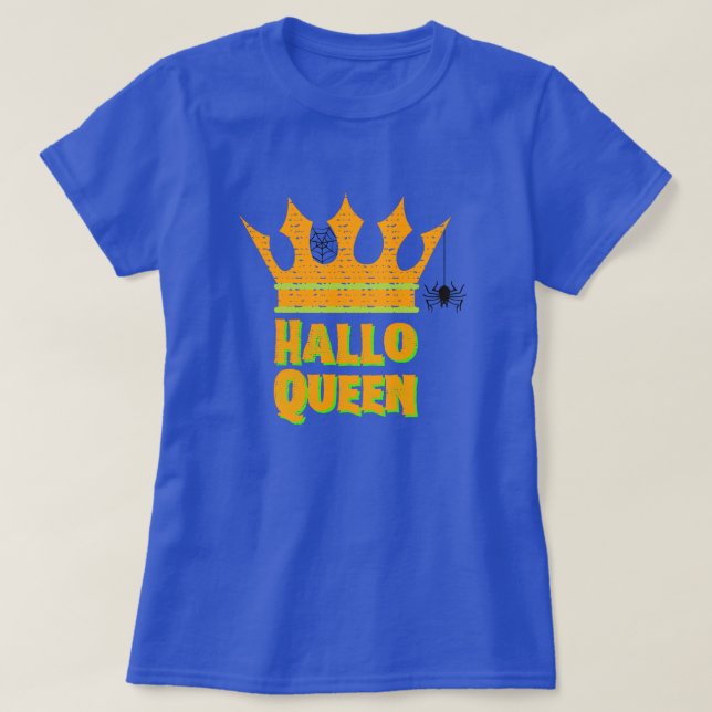 Camiseta Halloween de la corona HalloQueen (Diseño del anverso)