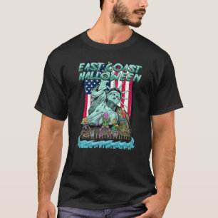 Camiseta Halloween de la Costa Este con monstruos espeluzna
