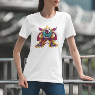 Camiseta Halloween de la Creatura de Ojos Diablo