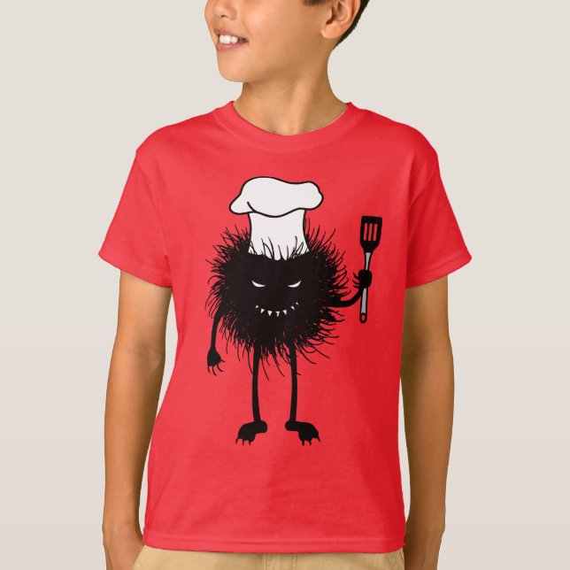 Camiseta Halloween de la creatura malvada de Cocina (Anverso)