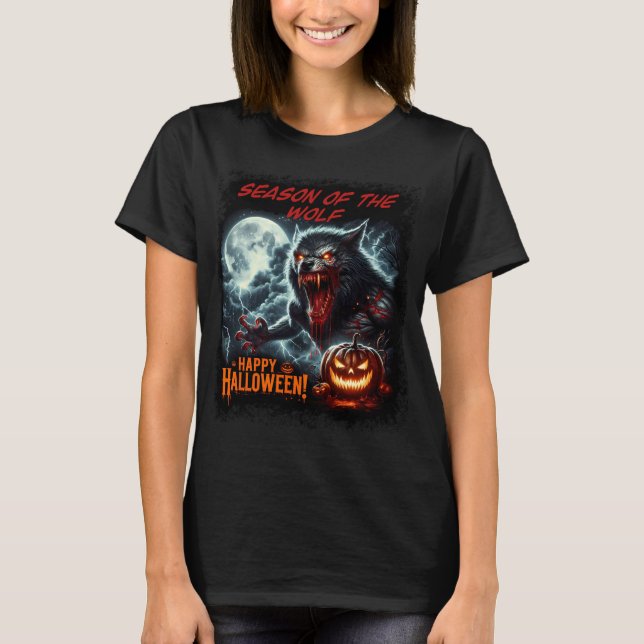 Camiseta Halloween de la época del lobo (Anverso)