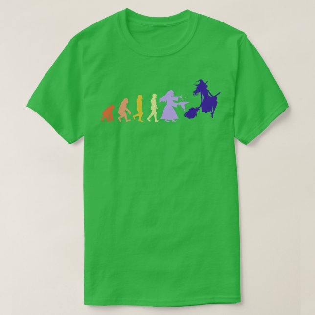 Camiseta Halloween de la evolución de la bruja (Diseño del anverso)