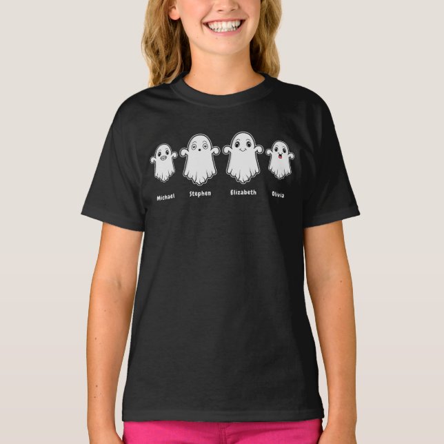 Camiseta Halloween de la familia fantasma de la madre del n (Anverso)