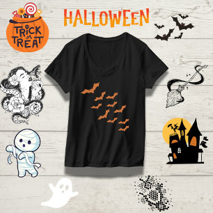 Camiseta Halloween de la familia fronteriza de Bat con fant
