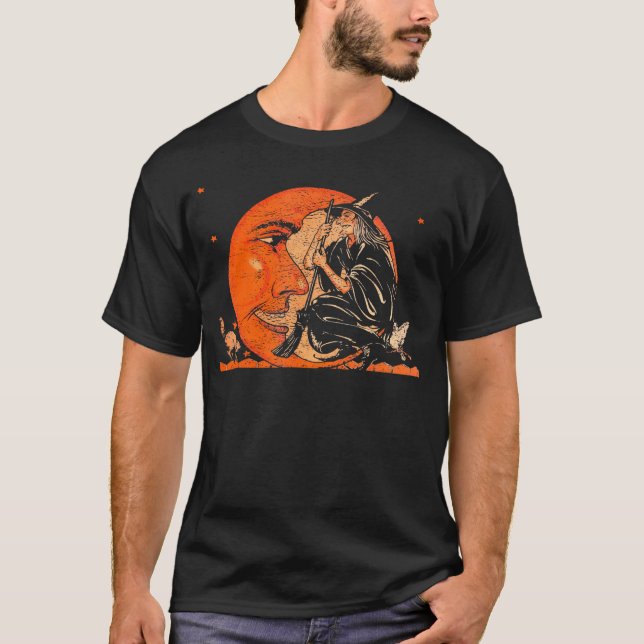 Camiseta Halloween De La Gran Bruja Y La Luna (Anverso)