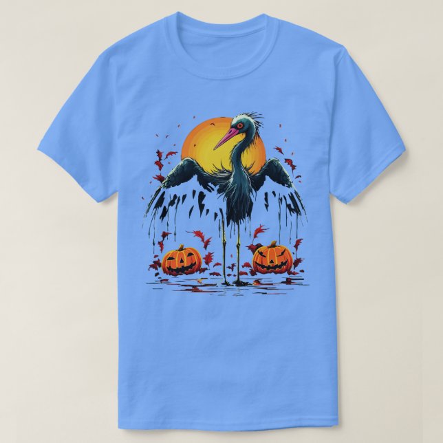 Camiseta Halloween de la grulla chillona (Diseño del anverso)