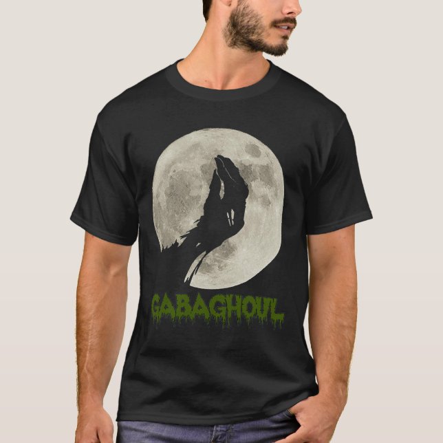Camiseta Halloween de la luna de mano divertida de Gabaghou (Anverso)
