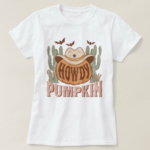 Camiseta Halloween de la moda occidental divertida Howdy Pu