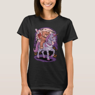 Camiseta Halloween de la momia unicornio del oso de Teddy