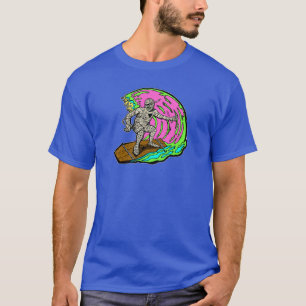Camiseta Halloween de la Mummy Surfing Fire