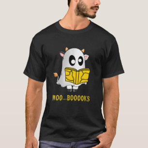 Camiseta Halloween de la piel divertida de la vaca de lectu