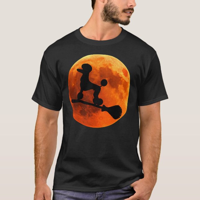Camiseta Halloween de la silueta de perro canino (Anverso)