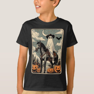 Camiseta Halloween de la tarjeta Tarot de Fantasma Caballo 
