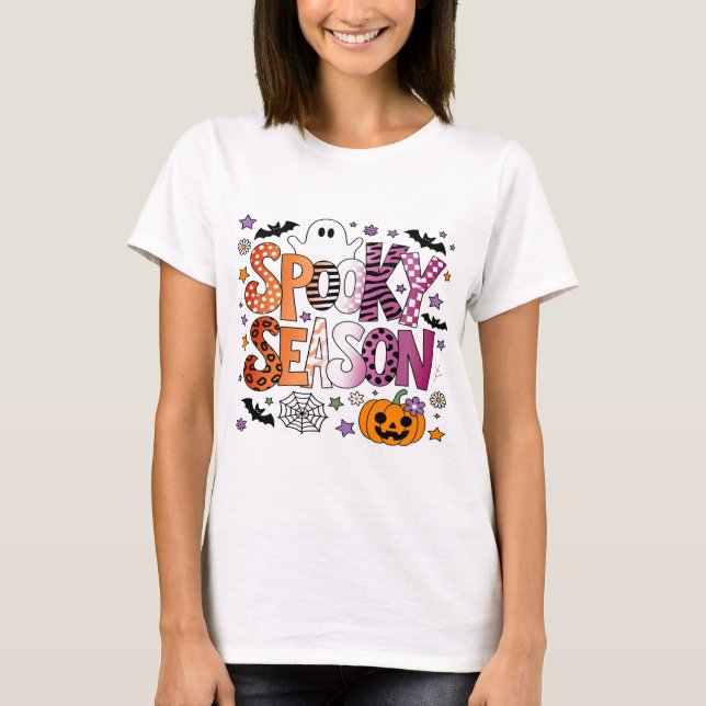 Camiseta Halloween de la temporada de fantasía lésbica (Anverso)