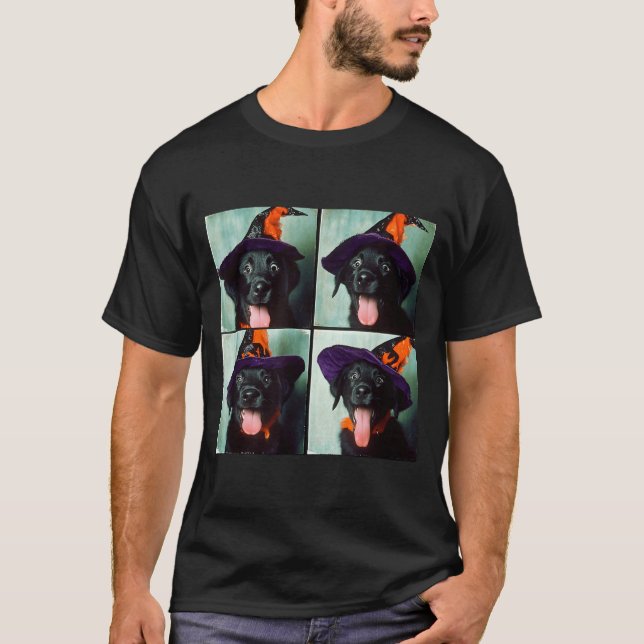 Camiseta Halloween de Labrador negro (Anverso)
