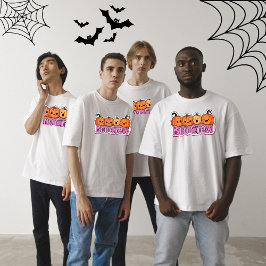 Camiseta Halloween de las calabazas de la tripulación de Bo