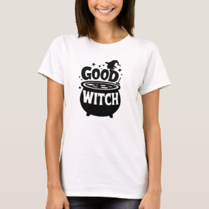 Camiseta Halloween de las mujeres blancas y negras de la bu