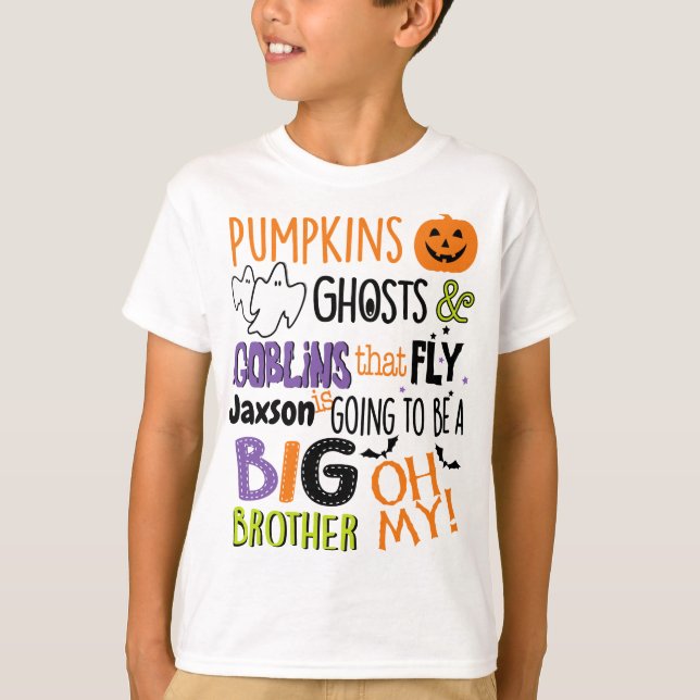 Camiseta Halloween de los Camisas de Invitación del Gran He (Anverso)